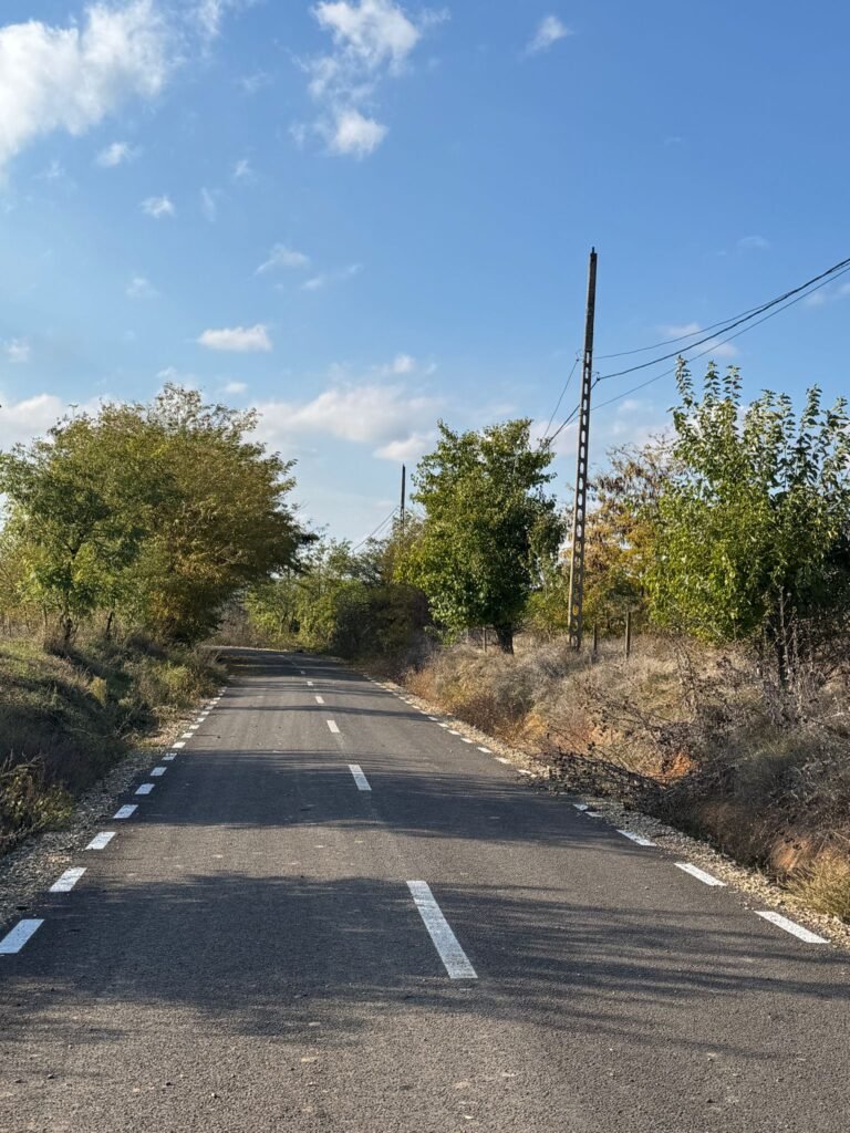 Lucrare rutieră în Vârlezi